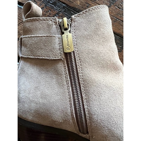 Blondo Saddie Tan Buckle Leather Waterproof Ankle Booties - Size 8 - Picture 15 of 17